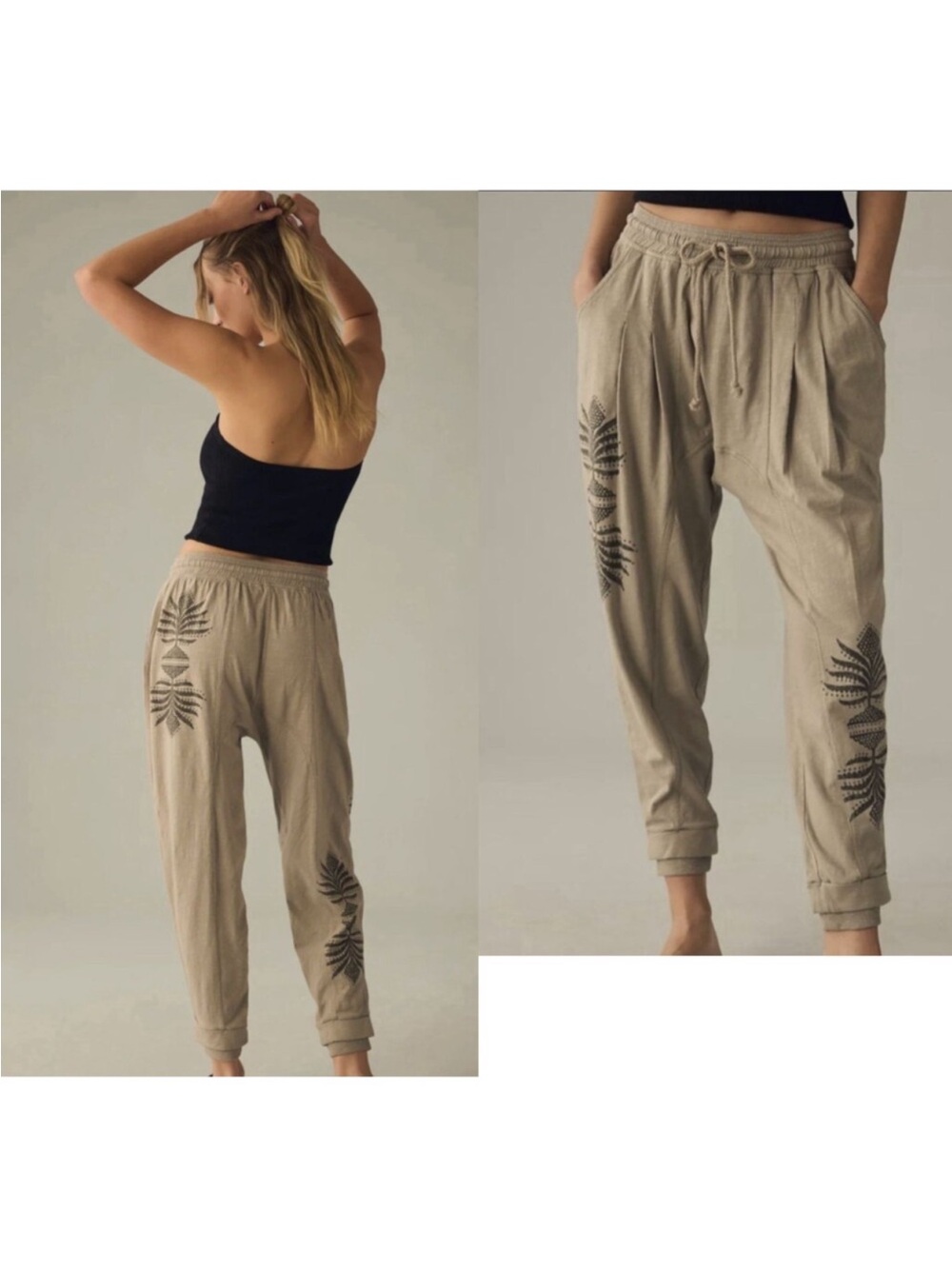 Anthropologie Daily Practice Harem Jogger Sage Taupe Aztec
Drop Crotch XS 25"